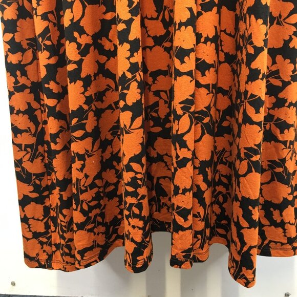 NWT Amazon Essentials Rusted Orange Floral Maxi Dress Size L - Picture 3 of 10